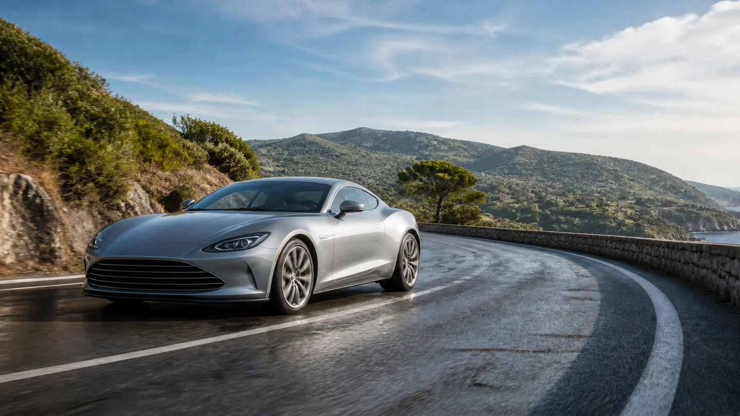 Sportowe coupé na suchej i częściowo mokrej letniej drodze - Michelin Pilot Sport 4 S na suchą trasę i letni deszcz